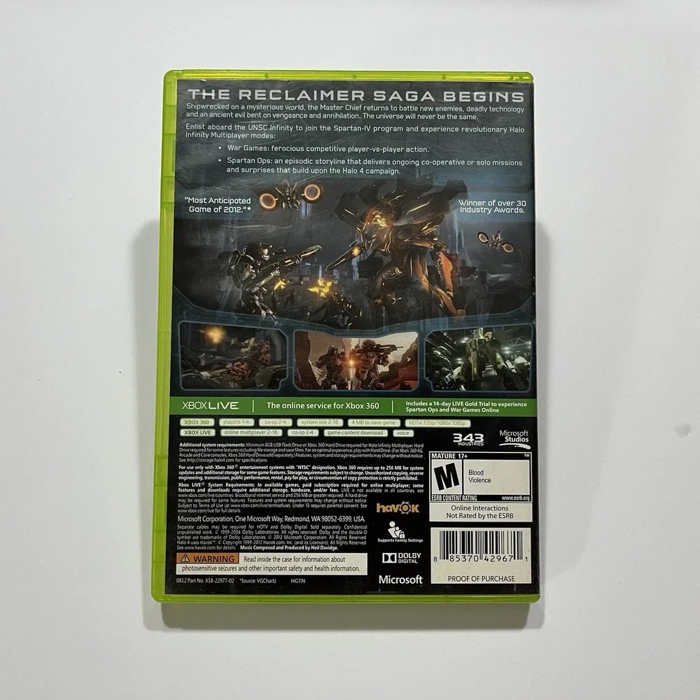 Halo 4 Microsoft Xbox 360 Tested & Working‎ 2 Discs